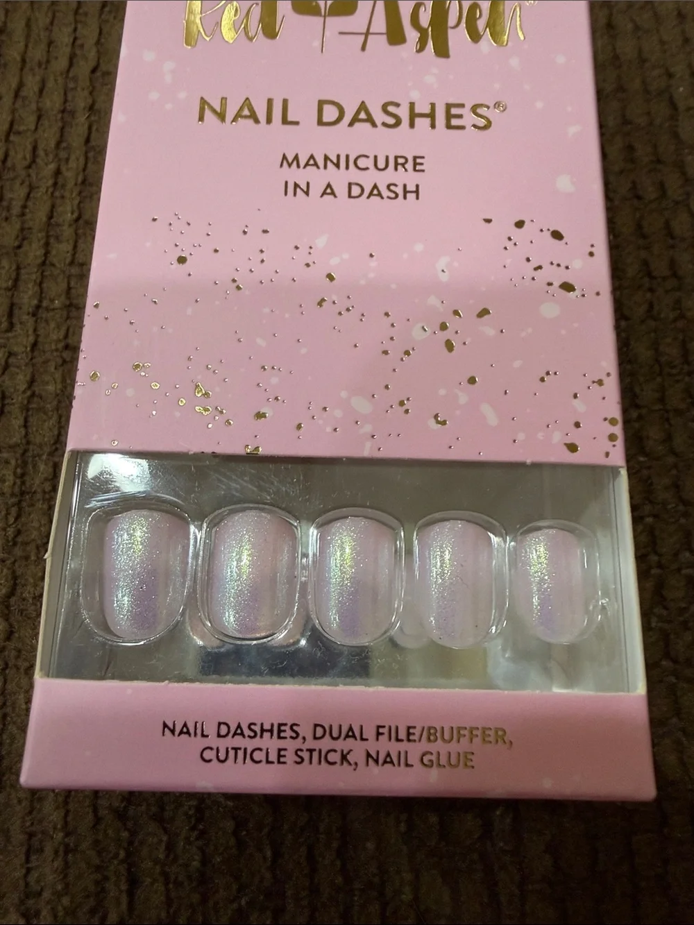 Red Aspen Nail Dashes Press-On Nails - Picture 2 of 13